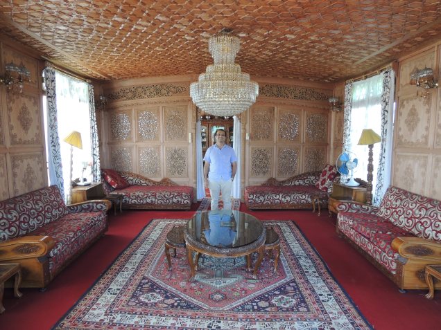 the opulence inside the houseboat